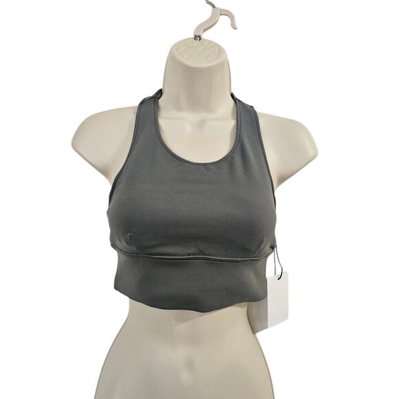 ITALIC Racerback Sports Bra in Eucalyptus Gray Size XS NWT - Picture 1 of 8